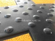 High Reflective Recycled Traffic Safety Rubber Speed Bumps Easily Installed