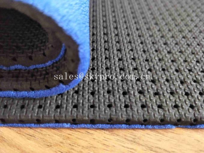 Embossed Perforated Thick Neoprene Fabric Foam Round Hole Bonded Rubber
